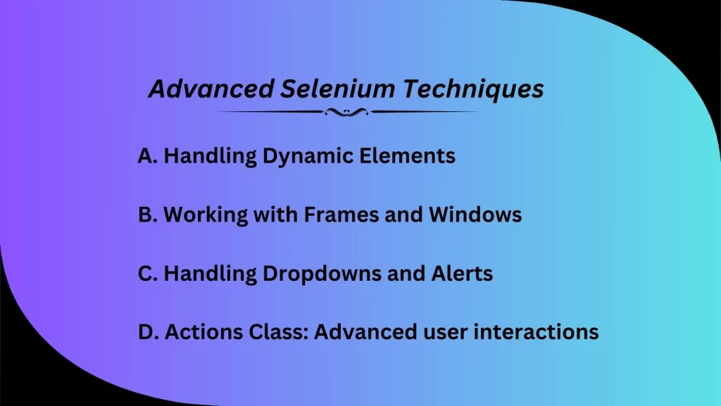 Advanced Selenium Techniques