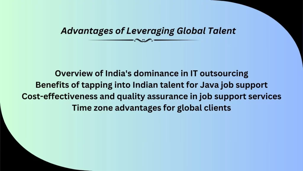 Advantages of leveraging global Talent