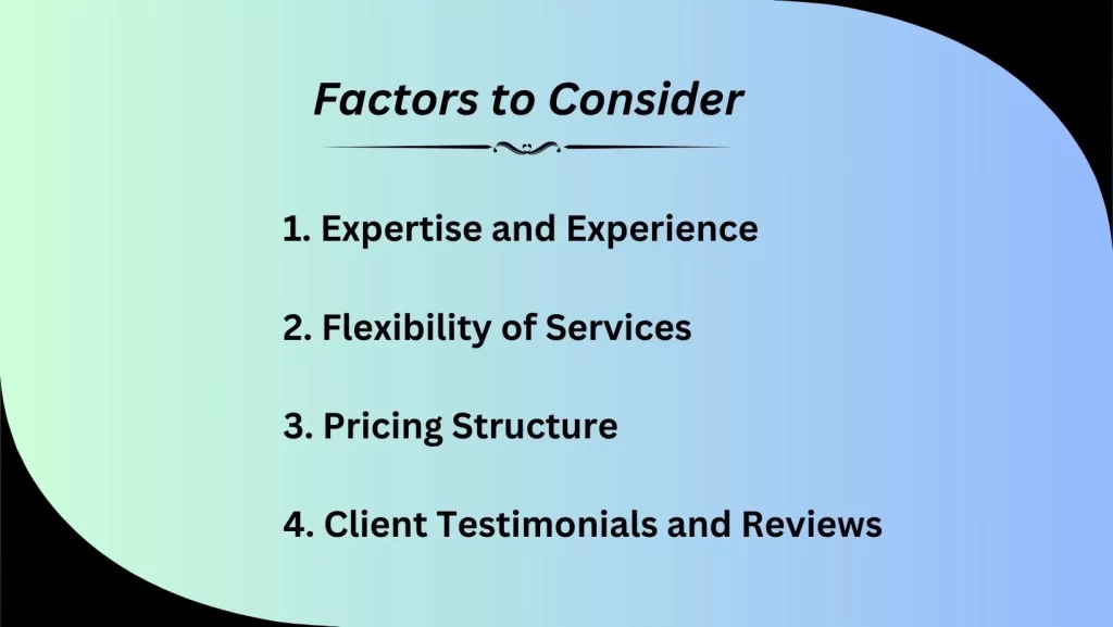 factors to consider