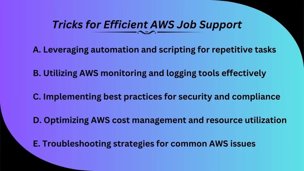 Tricks for Efficient AWS Job Support