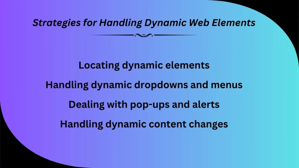 Strategies for Handling Dynamic Web Elements